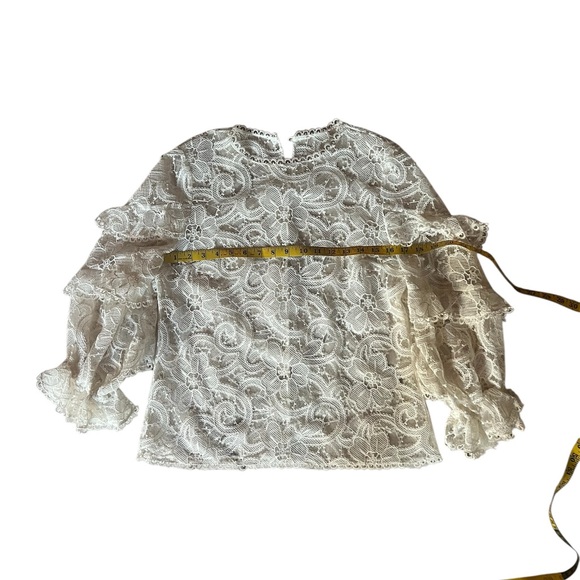 Lace Ruffle Sleeve Top - Picture 7 of 8